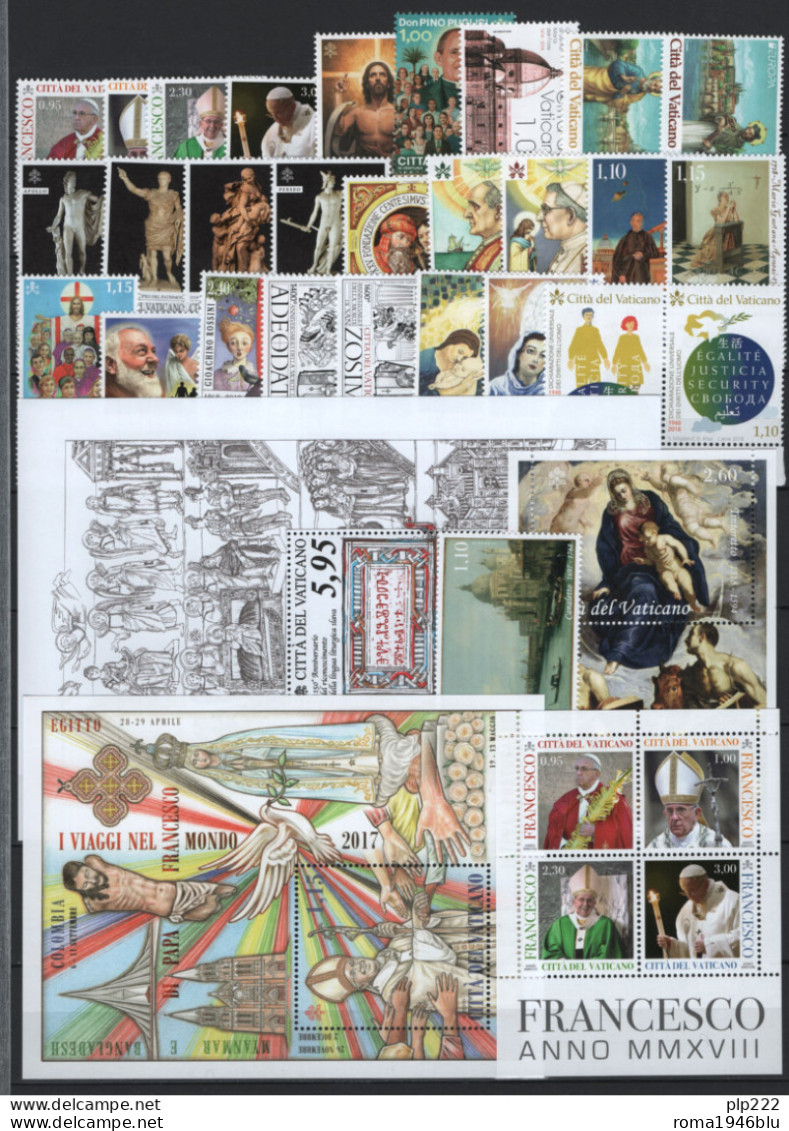 Vaticano 2018 Annata Completissima / Super Complete Year MNH/** VF - Années Complètes