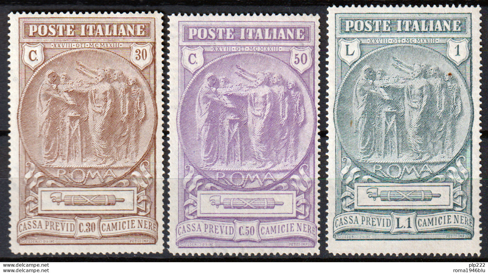 Italia Regno 1923 Sass.147/49 **/MNH VF/F - Neufs