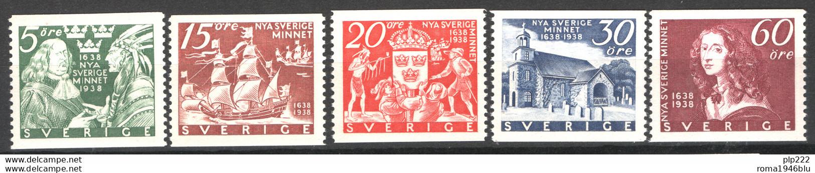 Svezia 1938 Unif.249/52 **/MNH VF - Unused Stamps
