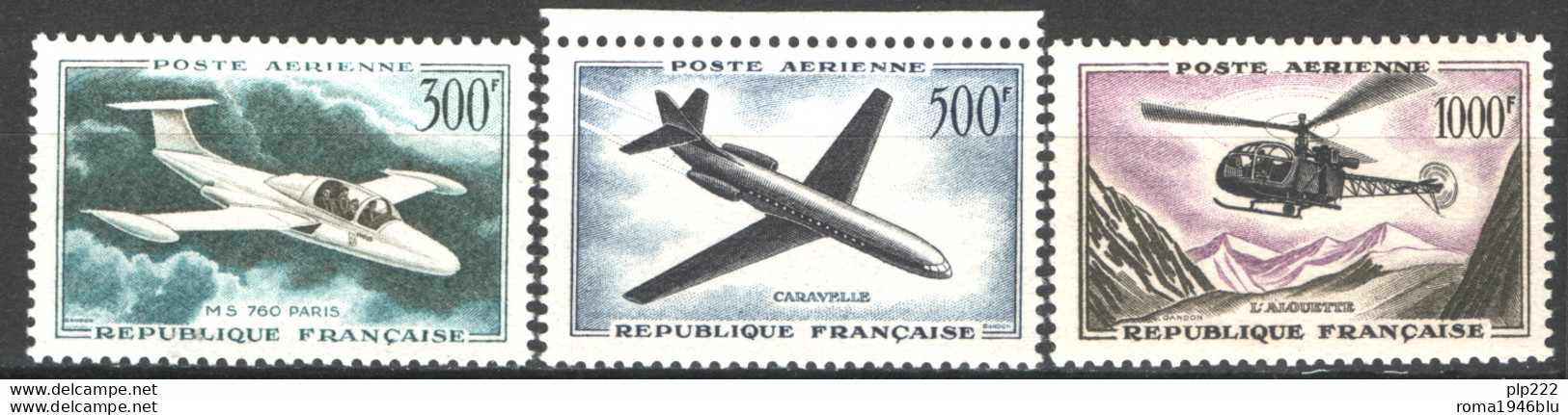 Francia 1957 Posta Aerea Unif.A35/37 **/MNH VF - 1927-1959 Nuevos