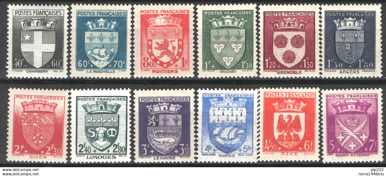 Francia 1942 Unif.553/64 **/MNH VF/F - Neufs