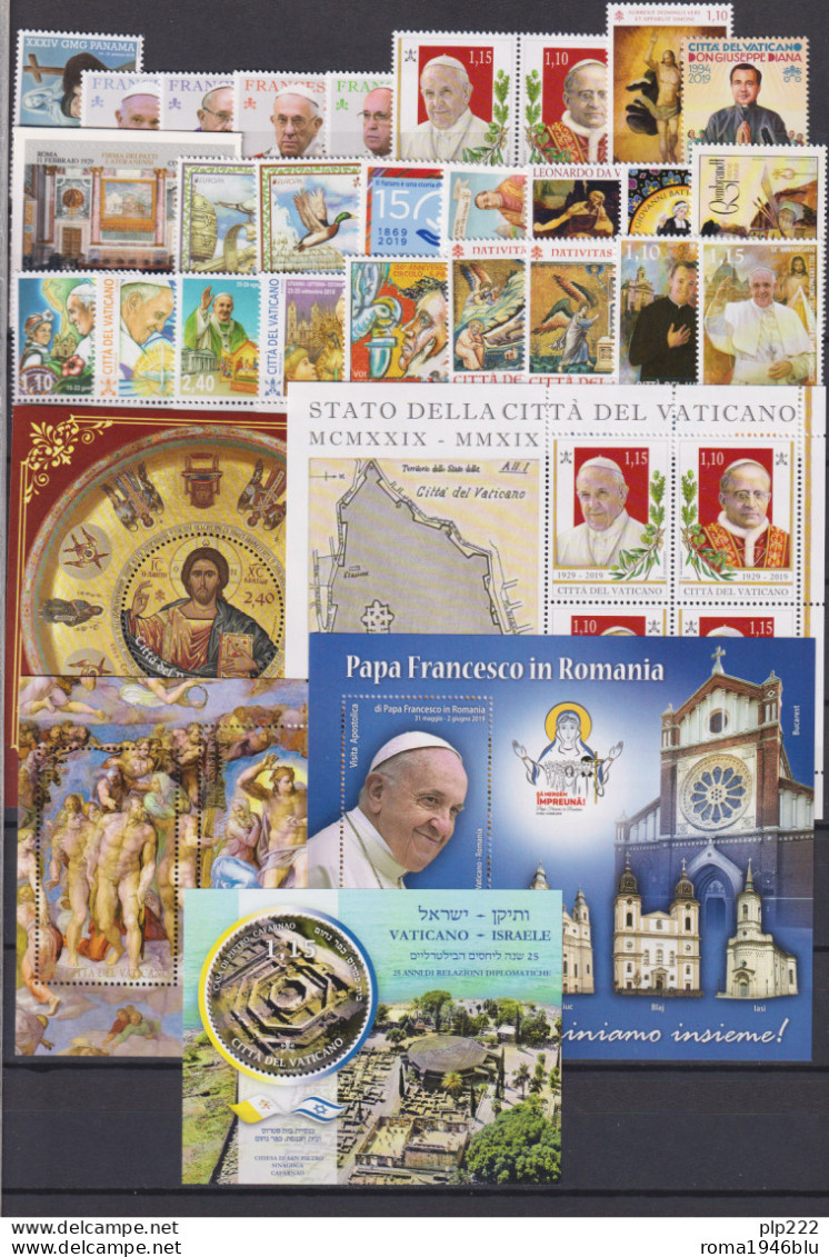 Vaticano 2019 Annata Completissima / Super Complete Year MNH/** VF - Full Years