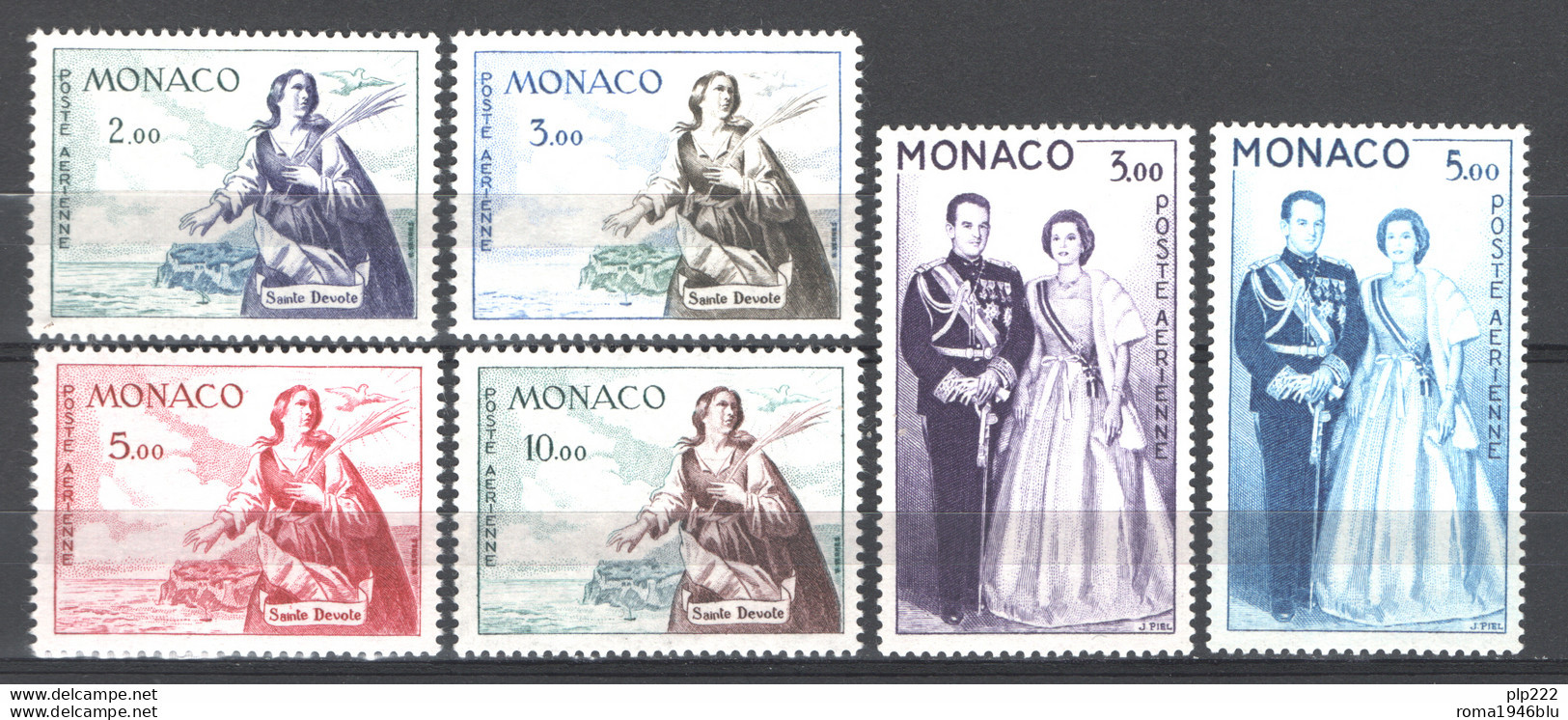 Monaco 1960 Unif. A73/78 **/MNH VF - Airmail