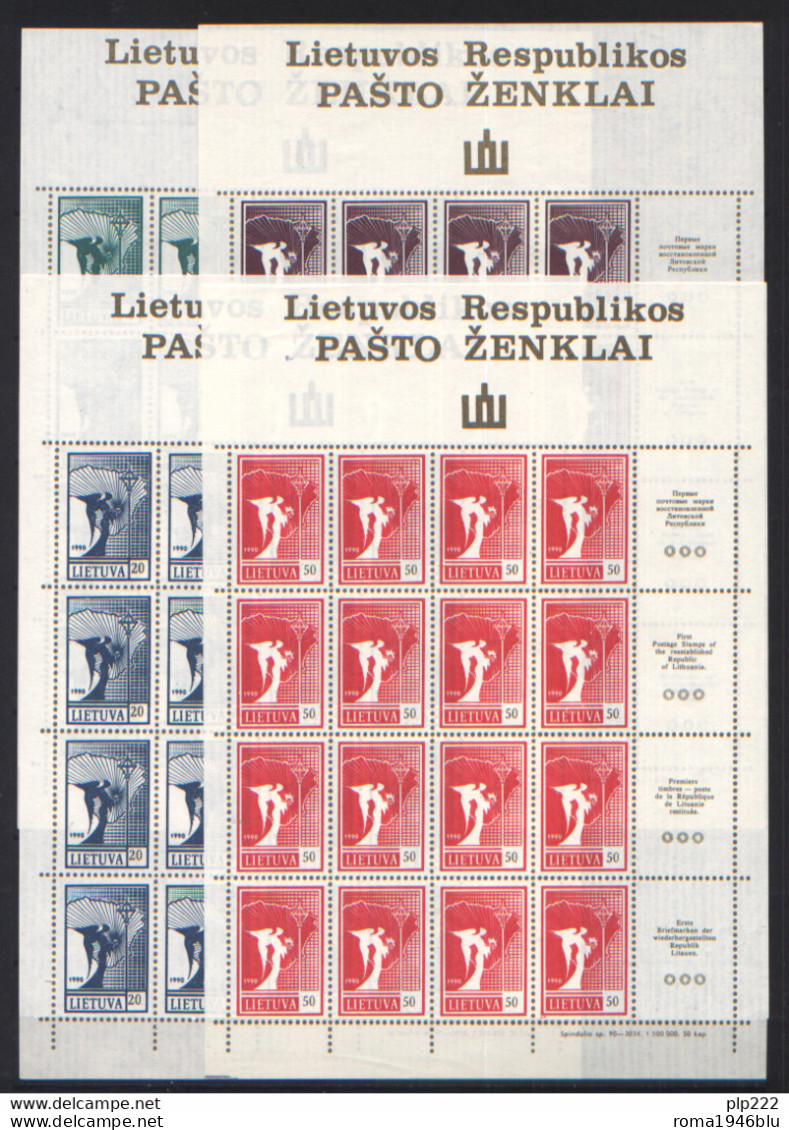 Lituania 1990  Unif. 394/97 Minifigli Di 16 Val **/MNH VF - Litauen