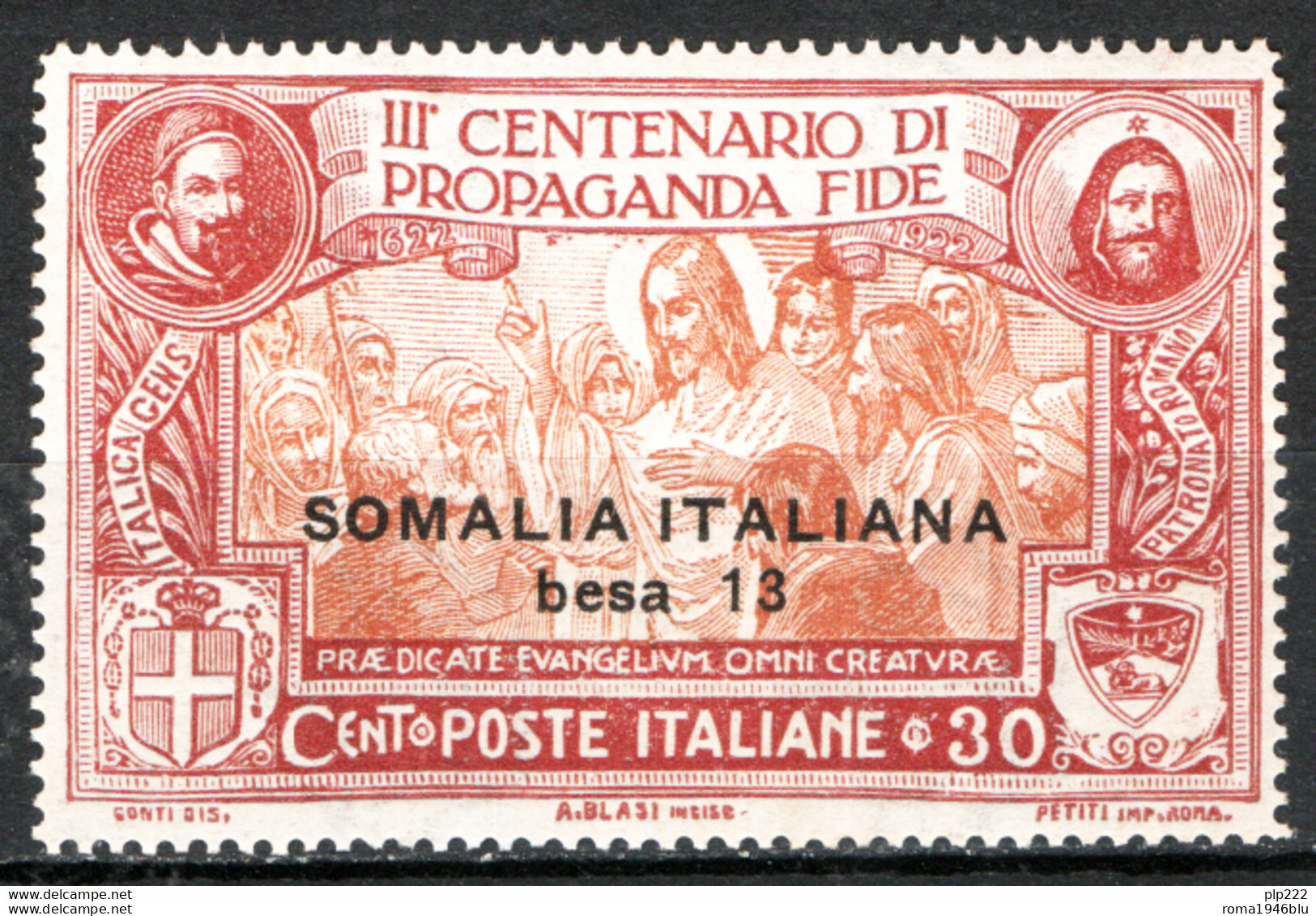 Somalia 1923 Sass.46a Ritocco **/MNH VF/F - Somalië
