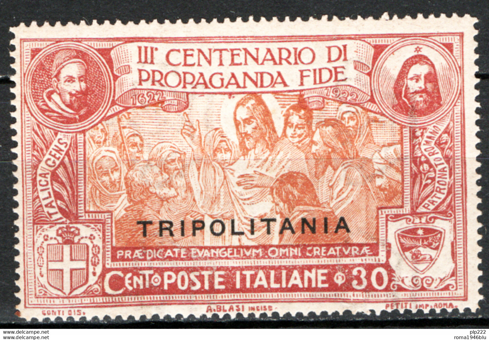 Tripolitania 1923 Sass.2a Ritocco **/MNH VF/F - Tripolitania