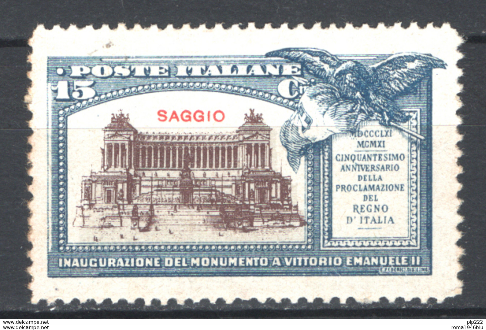 Italia Regno 1911 SAGGIO Unif.98 */MH VF/F - Sonstige & Ohne Zuordnung