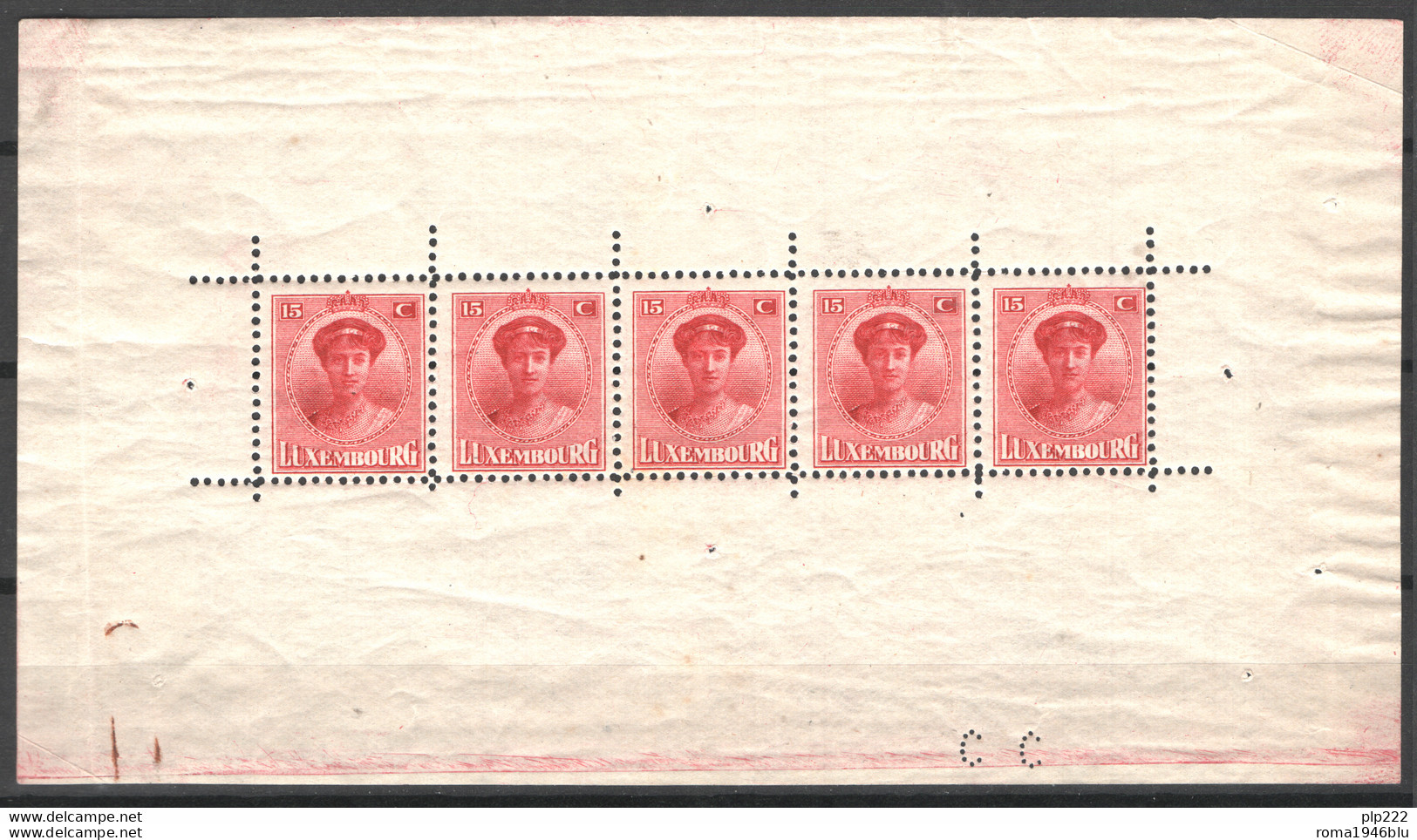 Lussemburgo 1921 Unif.BF1 **/MNH VF/F - Blocs & Hojas