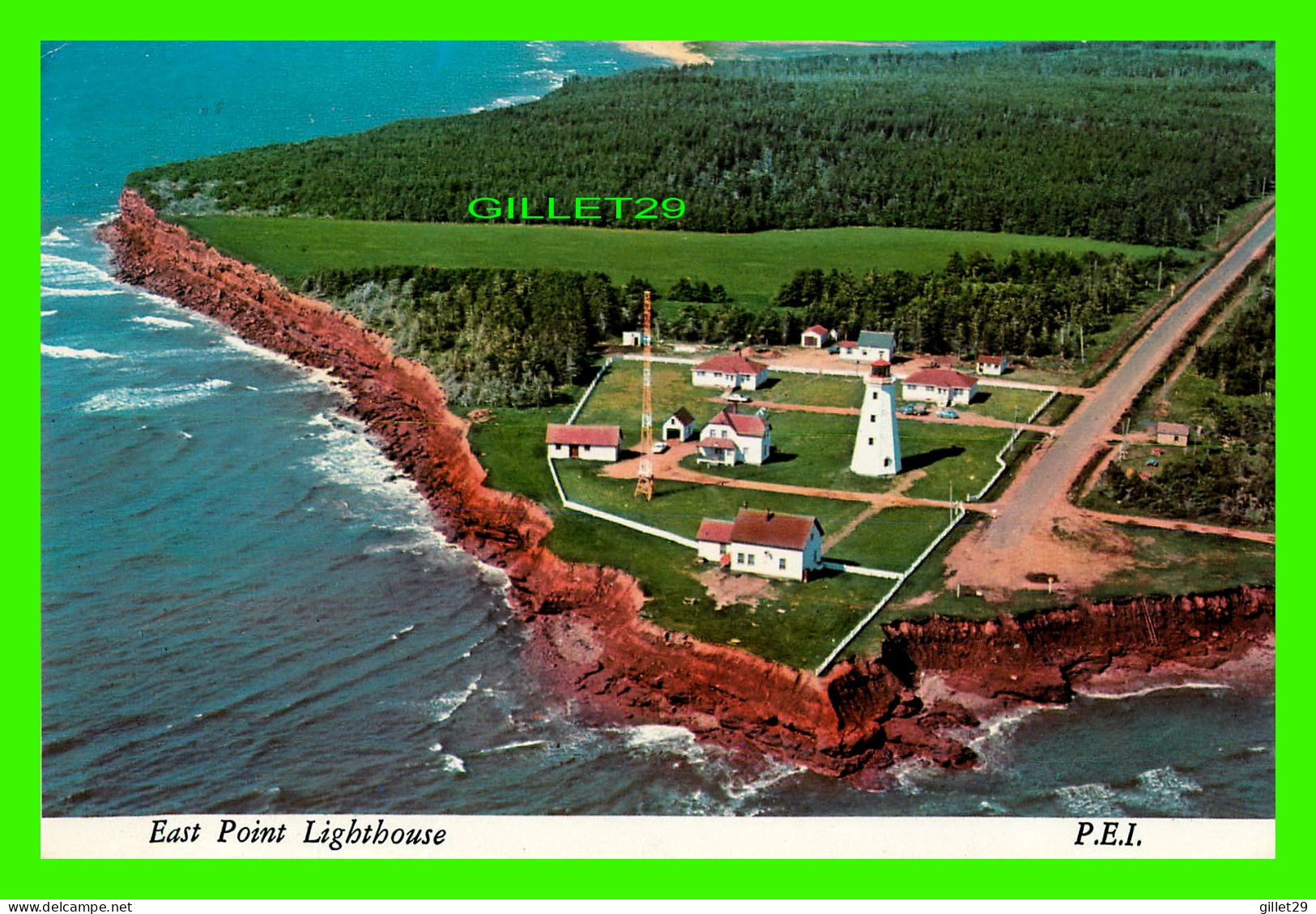 KESPEMENAGEK, P.E.I. - AERIAL VIEW OF EAST POINT LIGHTHOUSE -  TRAVEL IN 1975 - ISLAND WHOLESALE - - Sonstige & Ohne Zuordnung