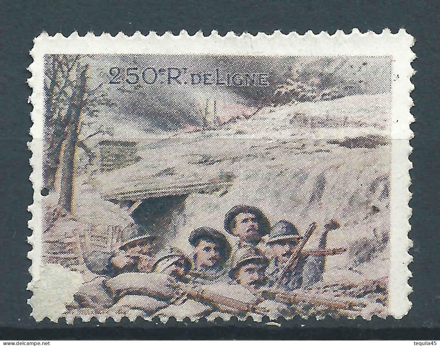 Rare : Belle Vignette DELANDRE - France 250 éme Régt D'infanterie De Ligne - 1914 -18 WWI WW1 Poster Stamp - Erinnophilie