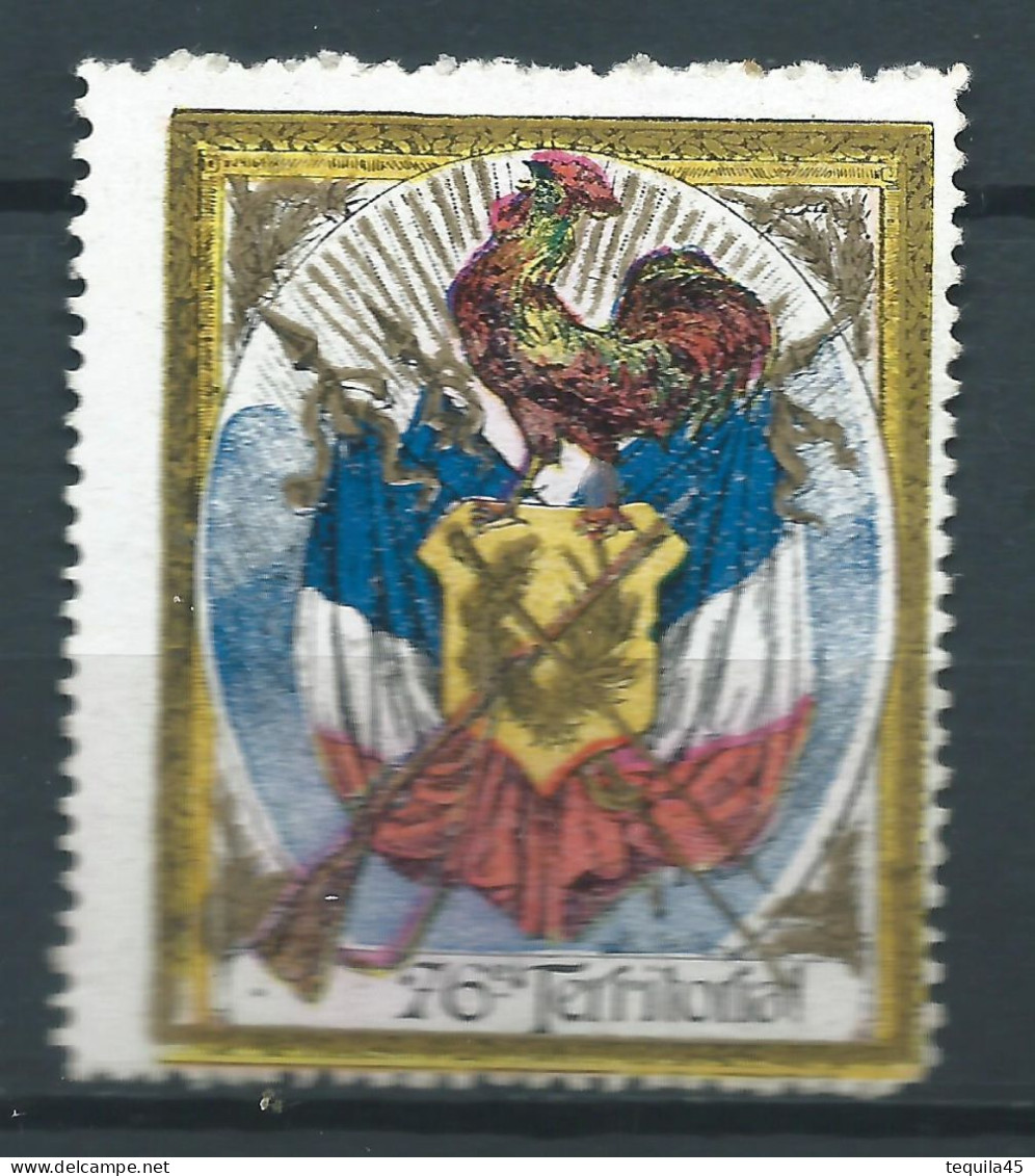 Rare : Belle Vignette DELANDRE - France 79 éme Régt D'infanterie Territorial - 1914 -18 WWI WW1 Poster Stamp - Erinnophilie