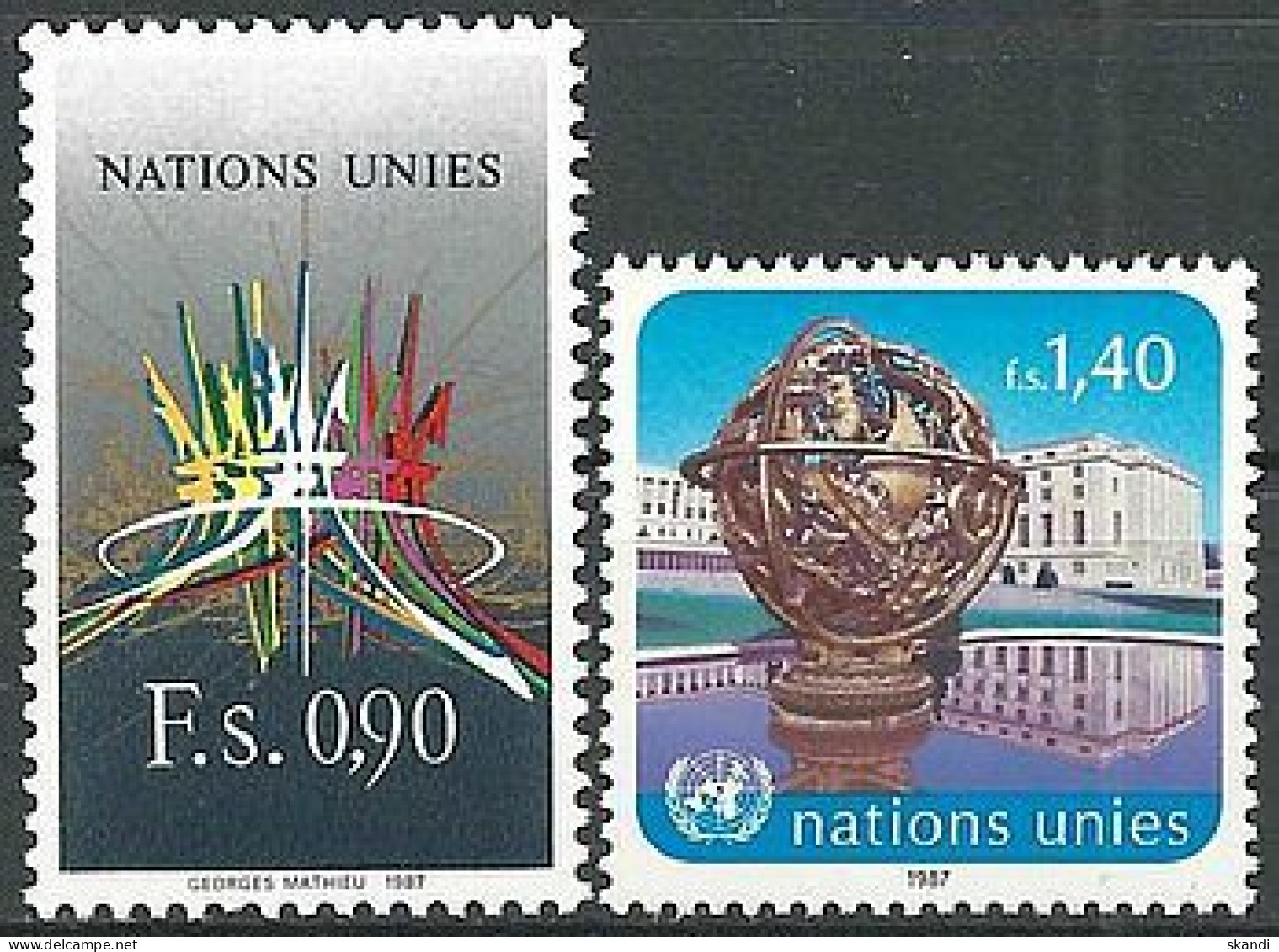 UNO GENF 1987 Mi-Nr. 152/53 ** MNH - Neufs