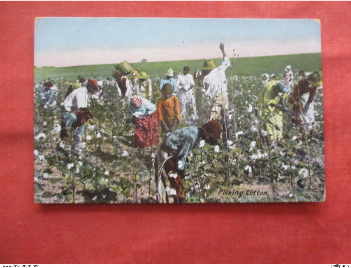 Black Americana Picking Cotton.      Ref 6218 - Black Americana