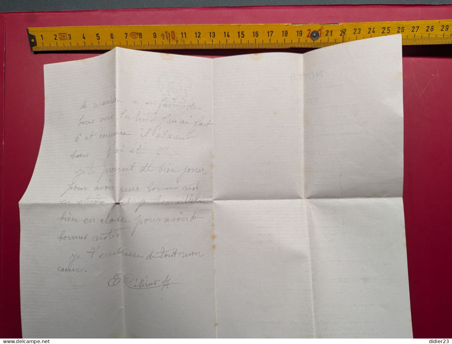 1879 LETTRES DE CORRESPONDANCE D'  Edouard CELERIER ARTISTE PEINTRE ( voir dernière photos du faire part de décès )