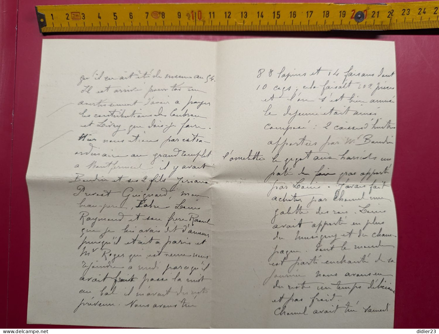 1879 LETTRES DE CORRESPONDANCE D'  Edouard CELERIER ARTISTE PEINTRE ( voir dernière photos du faire part de décès )