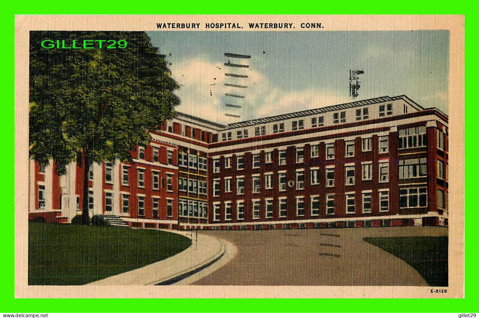 WATERBURY, CT - WATERBURY HOSPITAL - TRAVEL IN 1949 - AMERICAN ART POST CARD CO - - Waterbury