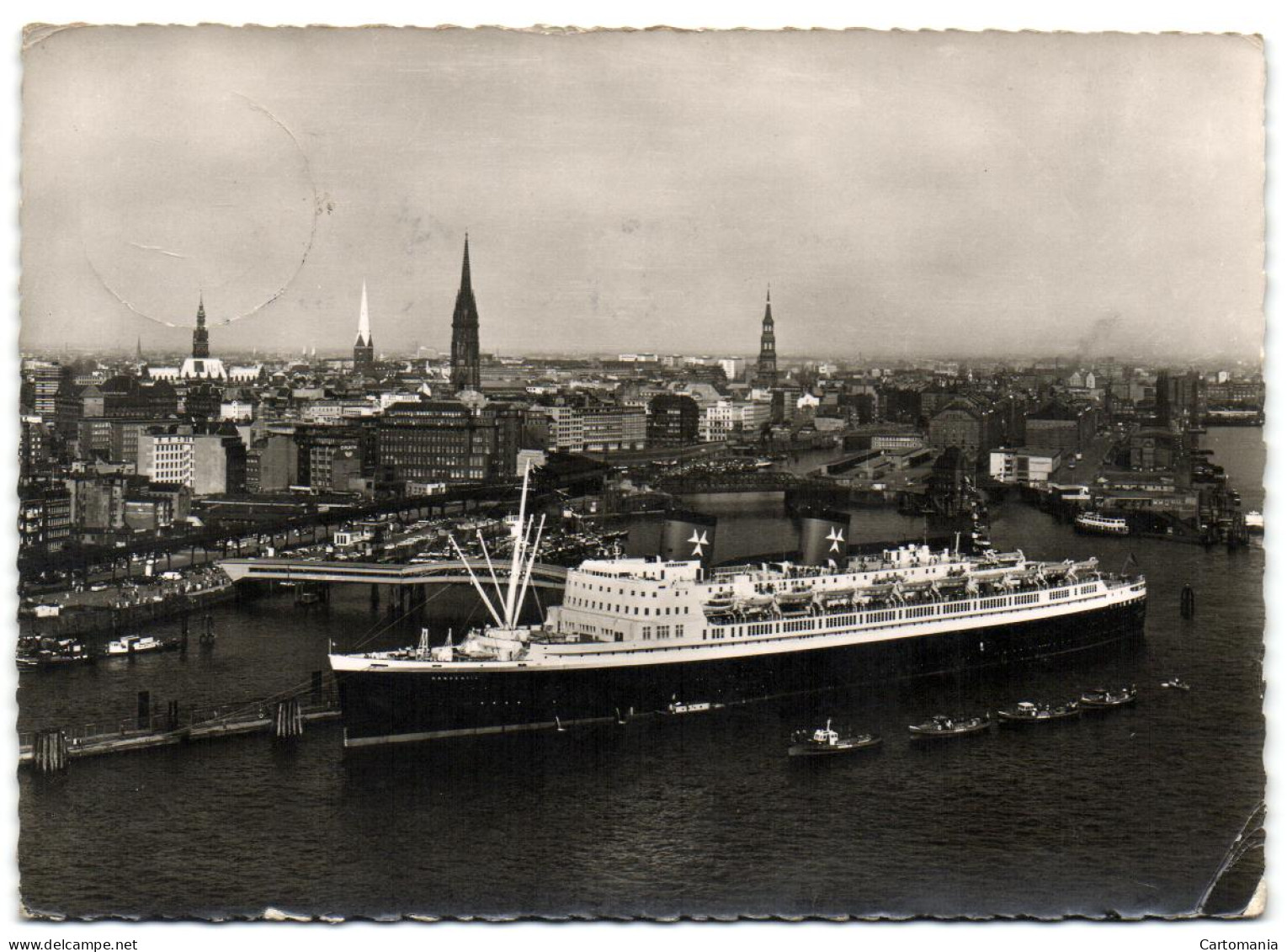 Hamburg - Passagier-Schnelldampfer Hansatic An Der Überseebrücke - Lorch