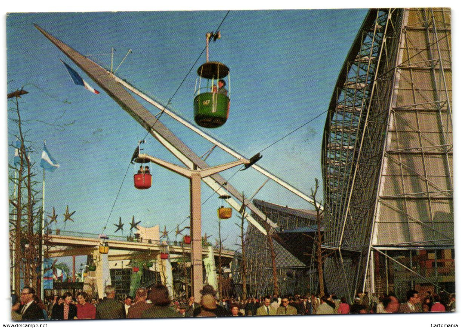 Expo Bruxelles 1958 - Le Pavillon De La France Vue De Profil - Expositions Universelles