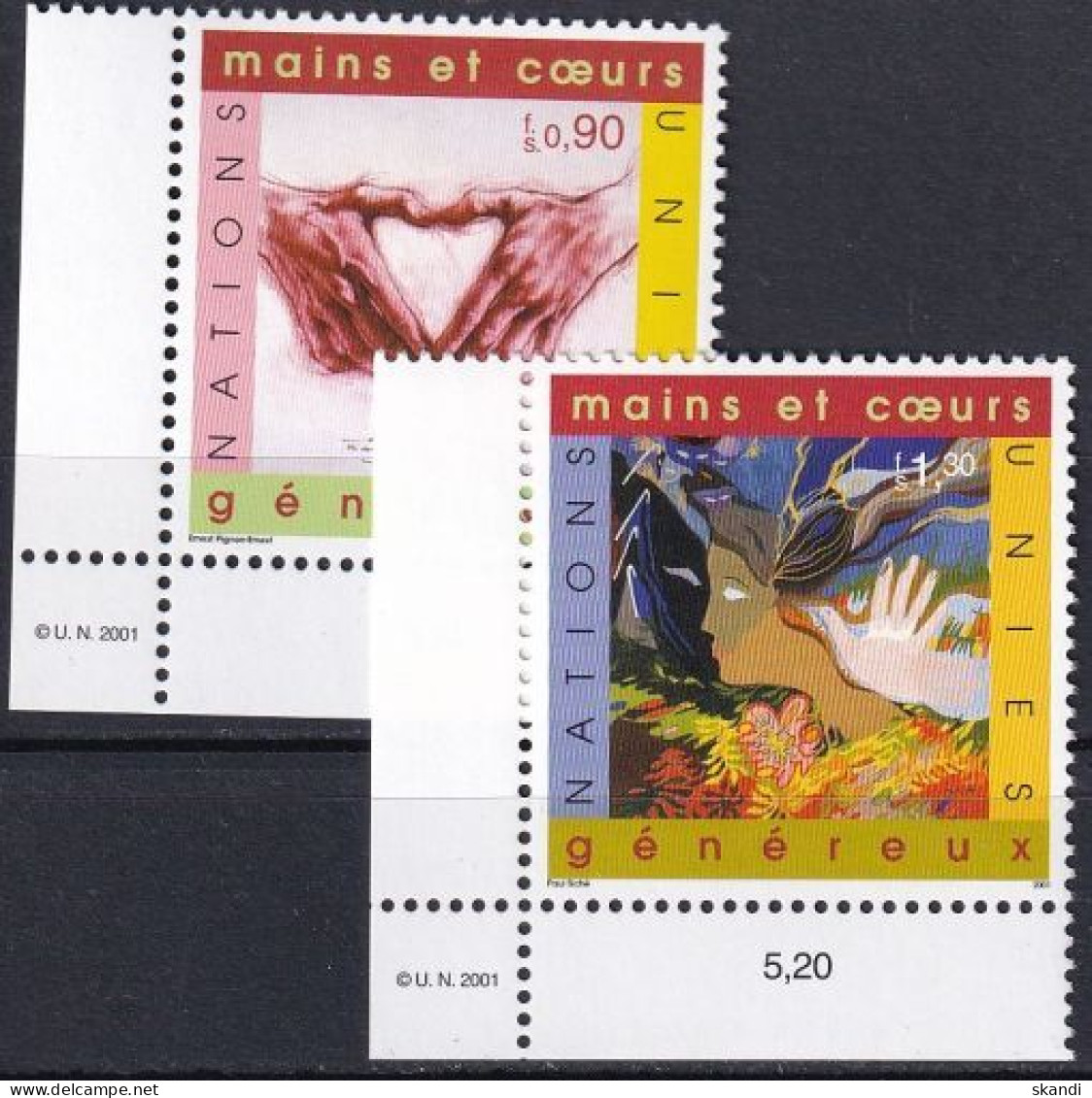 UNO GENF 2001 Mi-Nr. 413/14 ** MNH - Unused Stamps