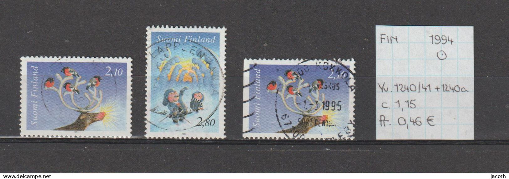 (TJ) Finland 1994 - YT 1240/41 + 1240a (gest./obl./used) - Usados