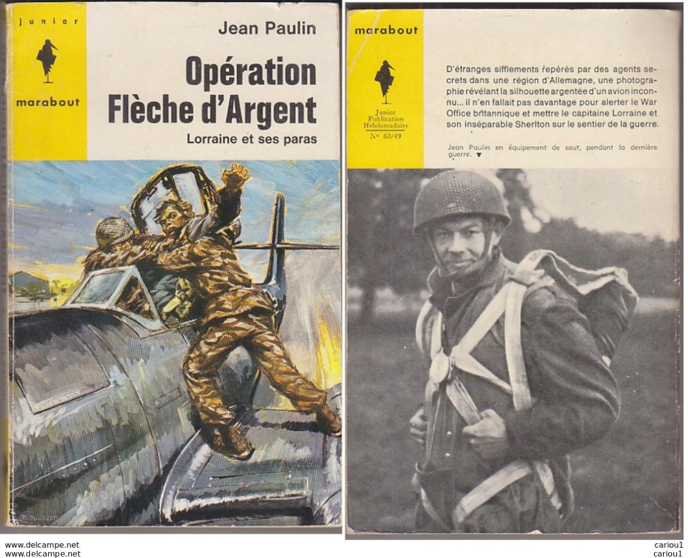 C1 Jean PAULIN - LORRAINE - OPERATION FLECHE D ARGENT Marabout 1963 JOUBERT Port Inclus France - Marabout Junior