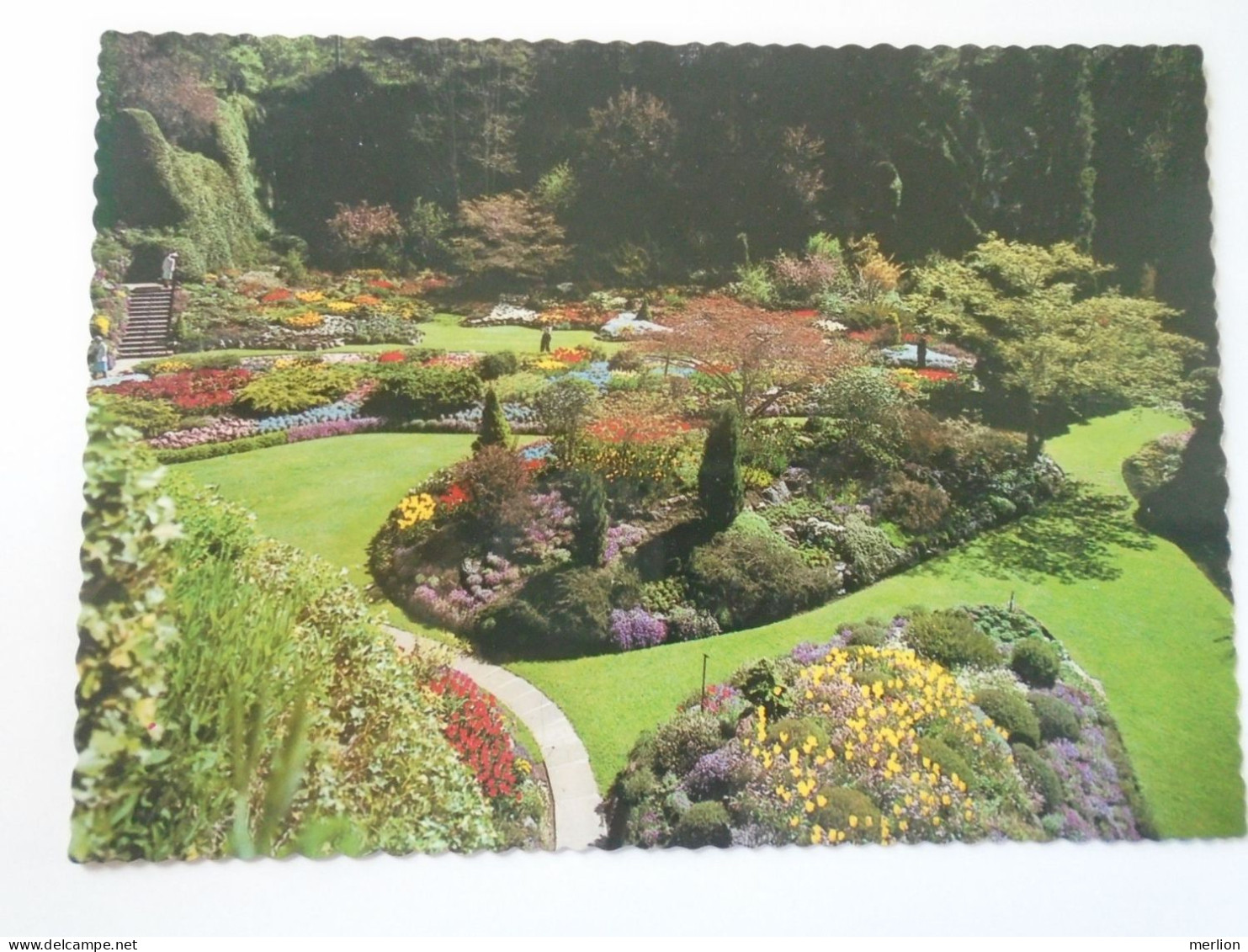 D198659     Old Postcard -  Sunken Gardens -The Butchart Gardens - Victoria British Columbia  CANADA - Victoria