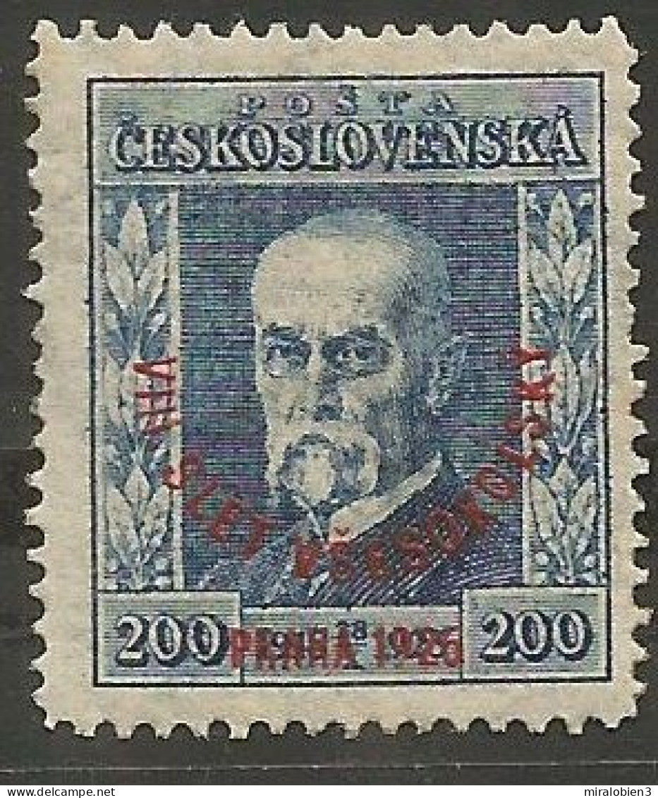 CHECOSLOVAQUIA YVERT NUM. 211 * NUEVO CON FIJASELLOS - Unused Stamps