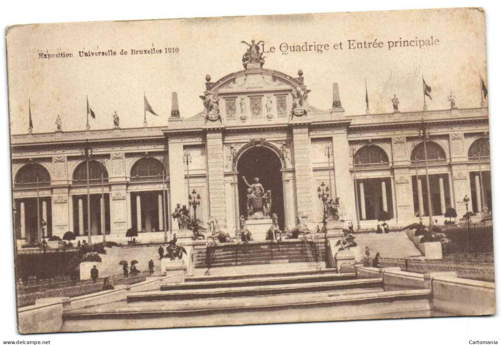 Bruxelles Expo 1910 Le Quadrilage Et Entrée Principale - Wereldtentoonstellingen