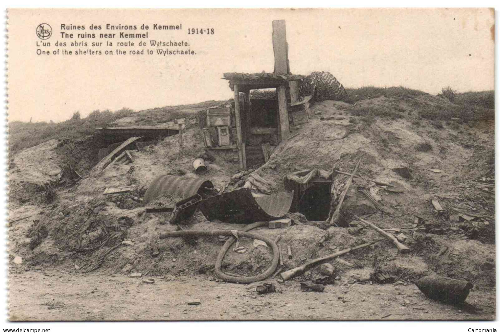 Ruines Des Environs De Kemmel - 1914-18 -  L'un Des Abris Sur La Route De Wytschaete - Hooglede