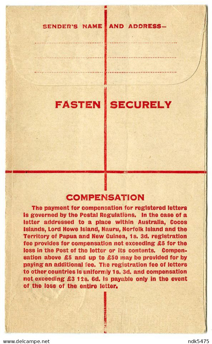 QEII - REGISTERED LETTER : AUSTRALIA 1'7 - Postal Stationery