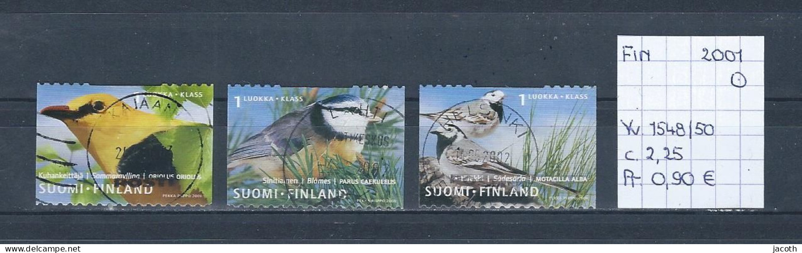 (TJ) Finland 2001 - YT 1548/50 (gest./obl./used) - Used Stamps