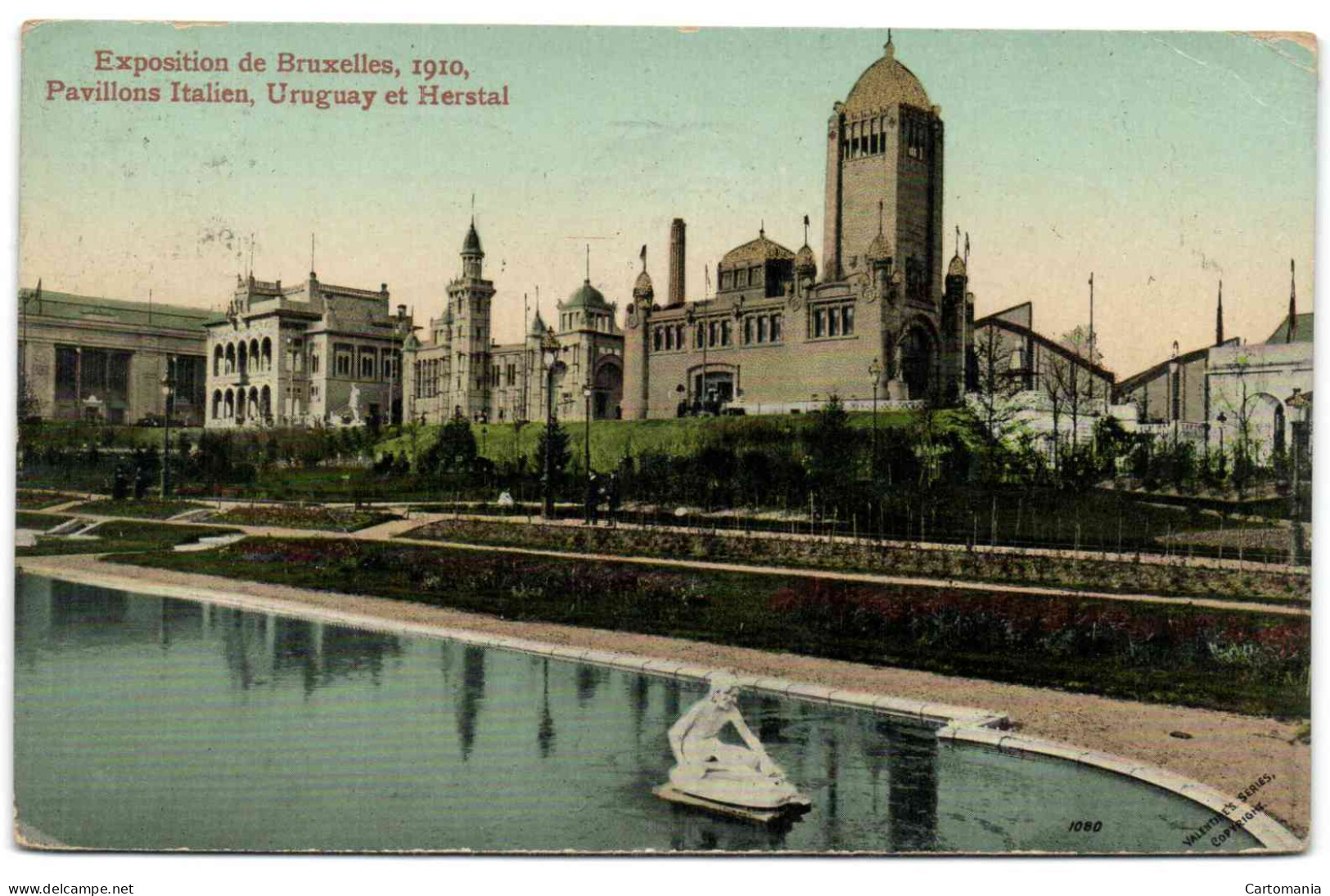 Exposition De Bruxelles 1910 - Pavillons Italien Uruguay Et Herstal - Wereldtentoonstellingen