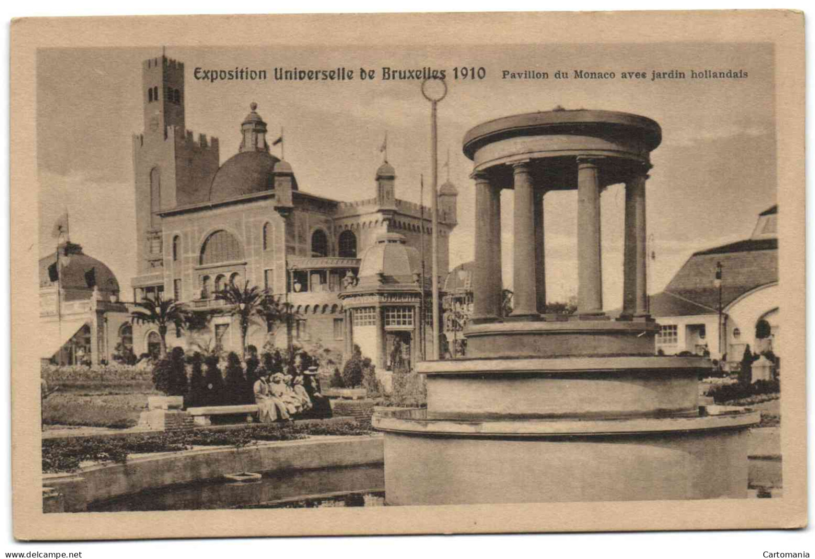 Exposition Universelle De Bruxelles 1910 - Pavillon Du Monaco Avec Jardin Hollandais - Expositions Universelles