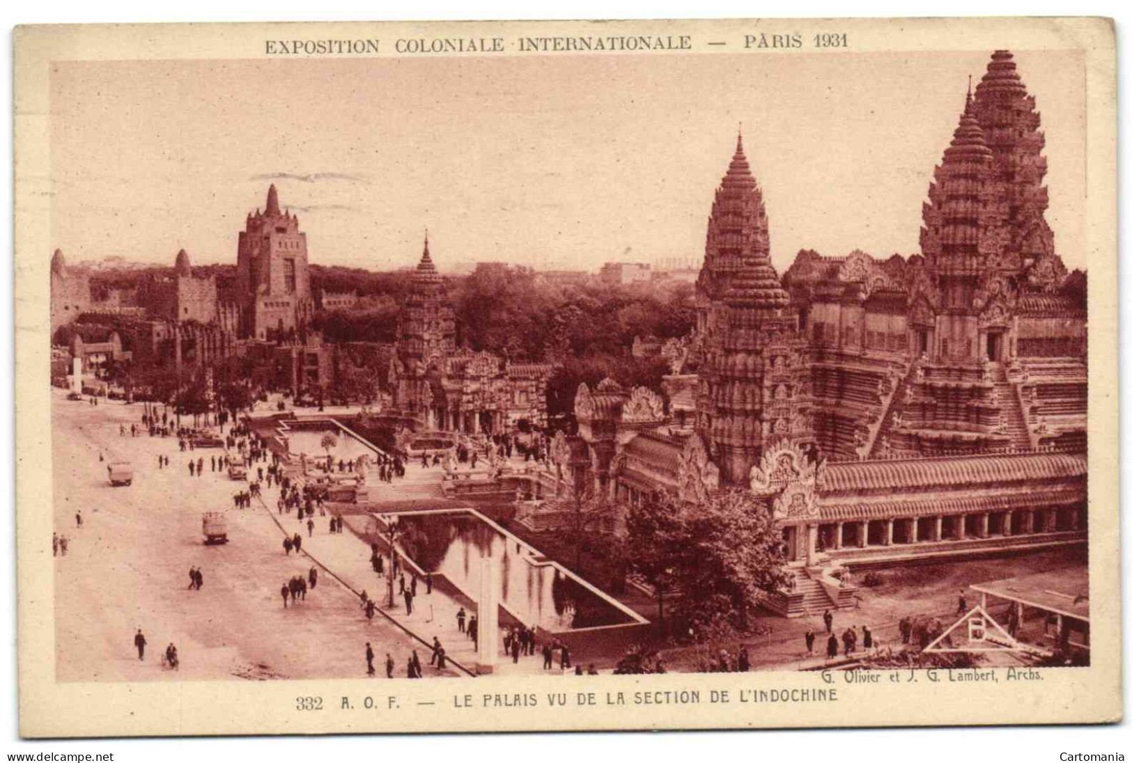 Exposition Coloniale Internationale - Paris 1931 - A.O.F. - Le Plais Vu De La Section De L'Indochine - Ausstellungen