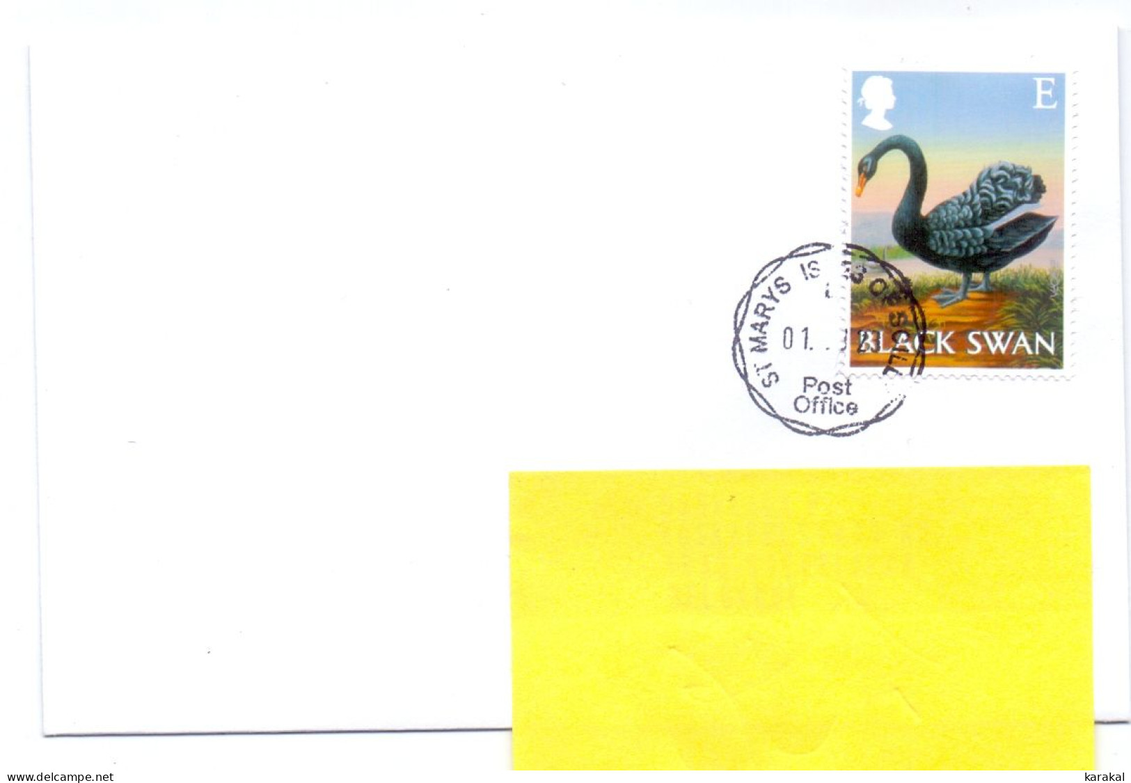 UK Isles Of Scilly îles Sorlingues Black Swan Cygne St Mary's To Belgium Stamp E 2023 - Unclassified