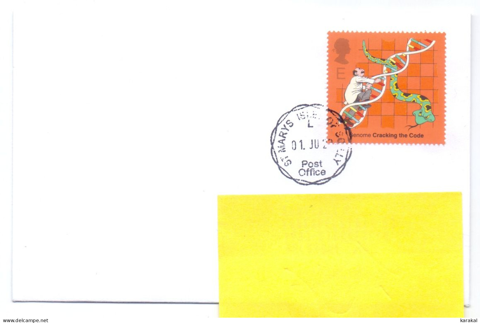 UK Isles Of Scilly îles Sorlingues Snake Serpent St Mary's To Belgium Stamp E 2023 - Non Classés