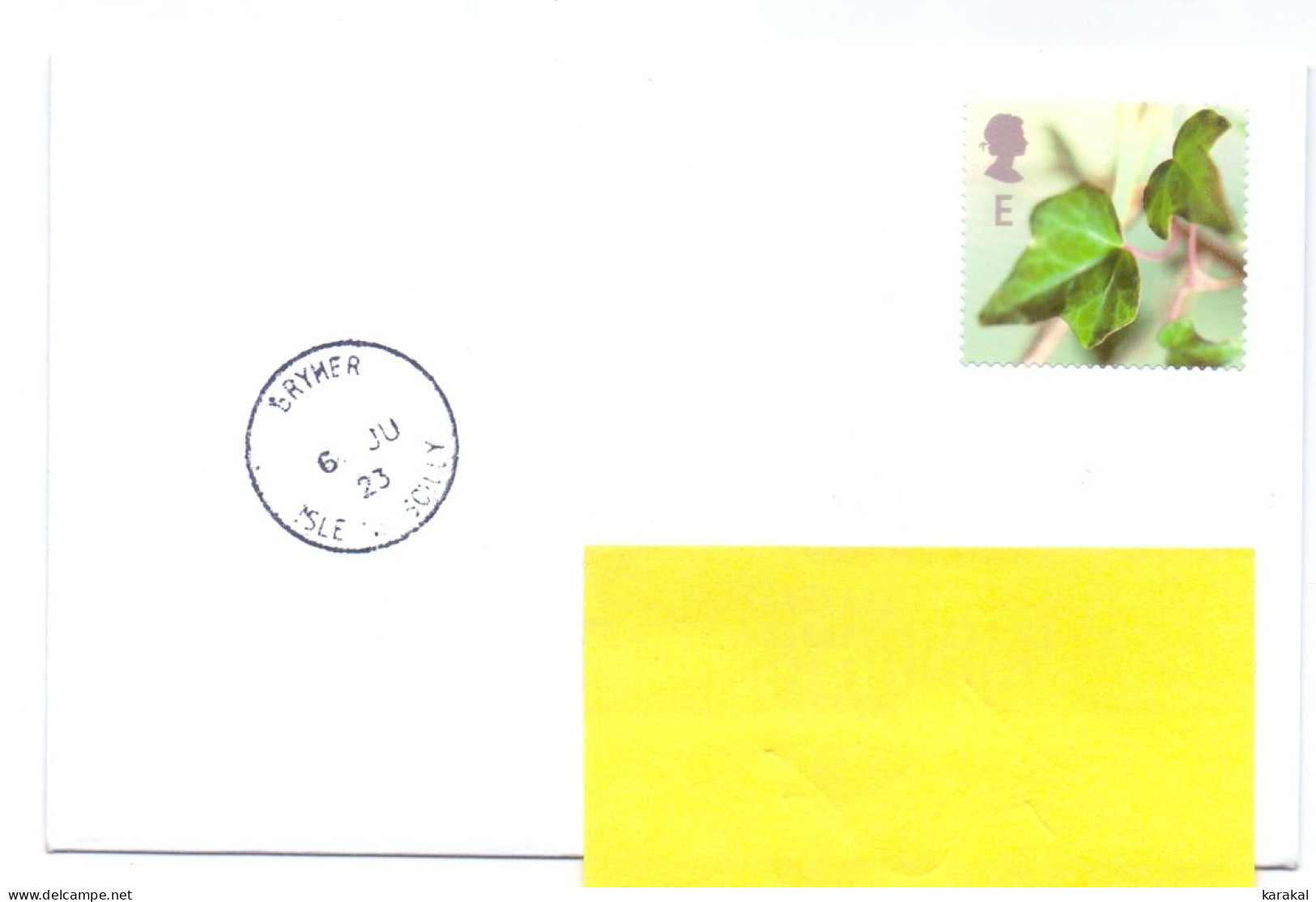 UK Isles Of Scilly îles Sorlingues Bryher To Belgium Stamp E 2023 - Ohne Zuordnung
