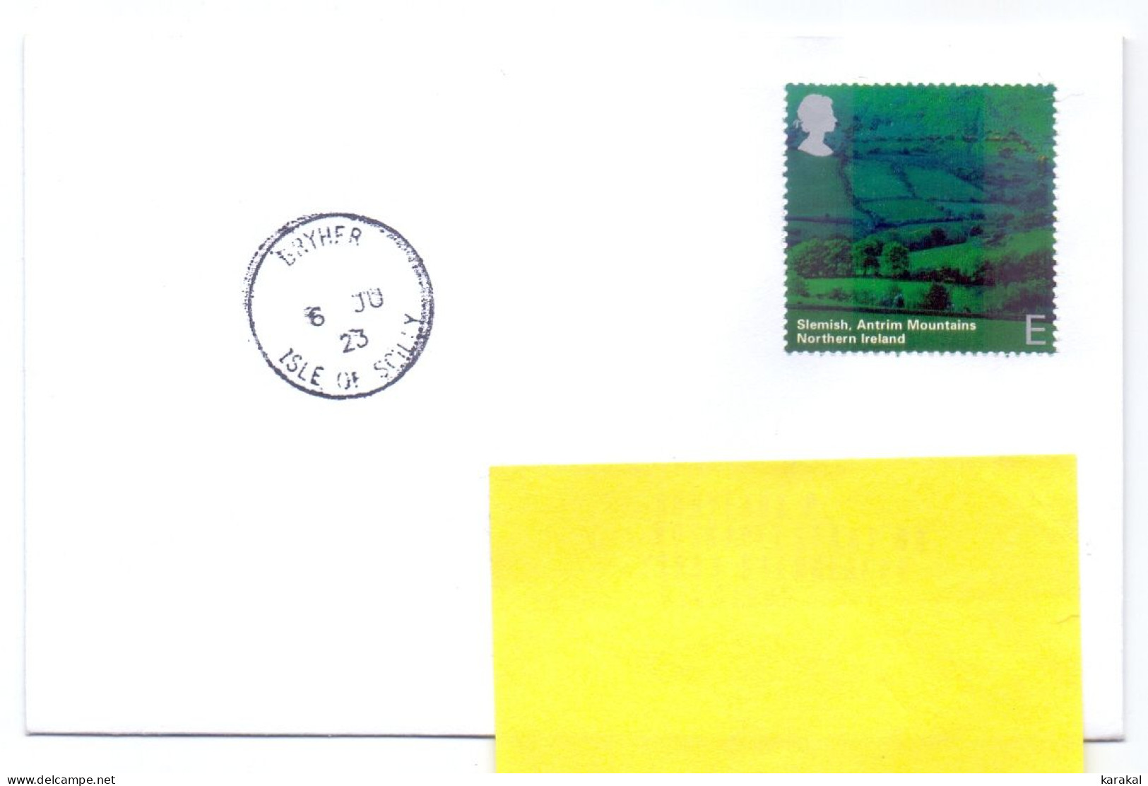 UK Isles Of Scilly îles Sorlingues Bryher To Belgium Stamp E 2023 - Ohne Zuordnung