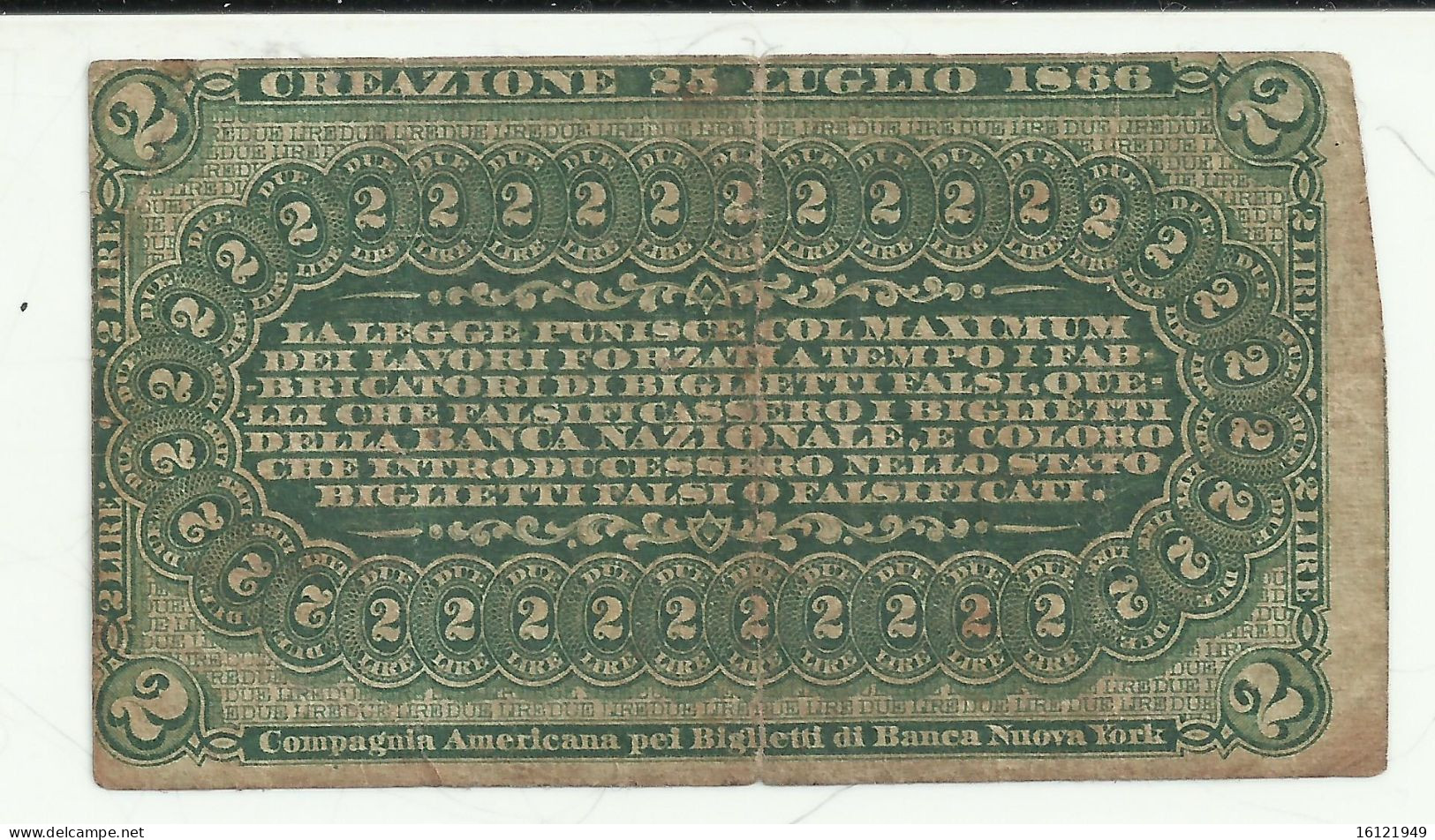 13E - 2 LIRE CAVOUR - Regno D'Italia – 2 Lire