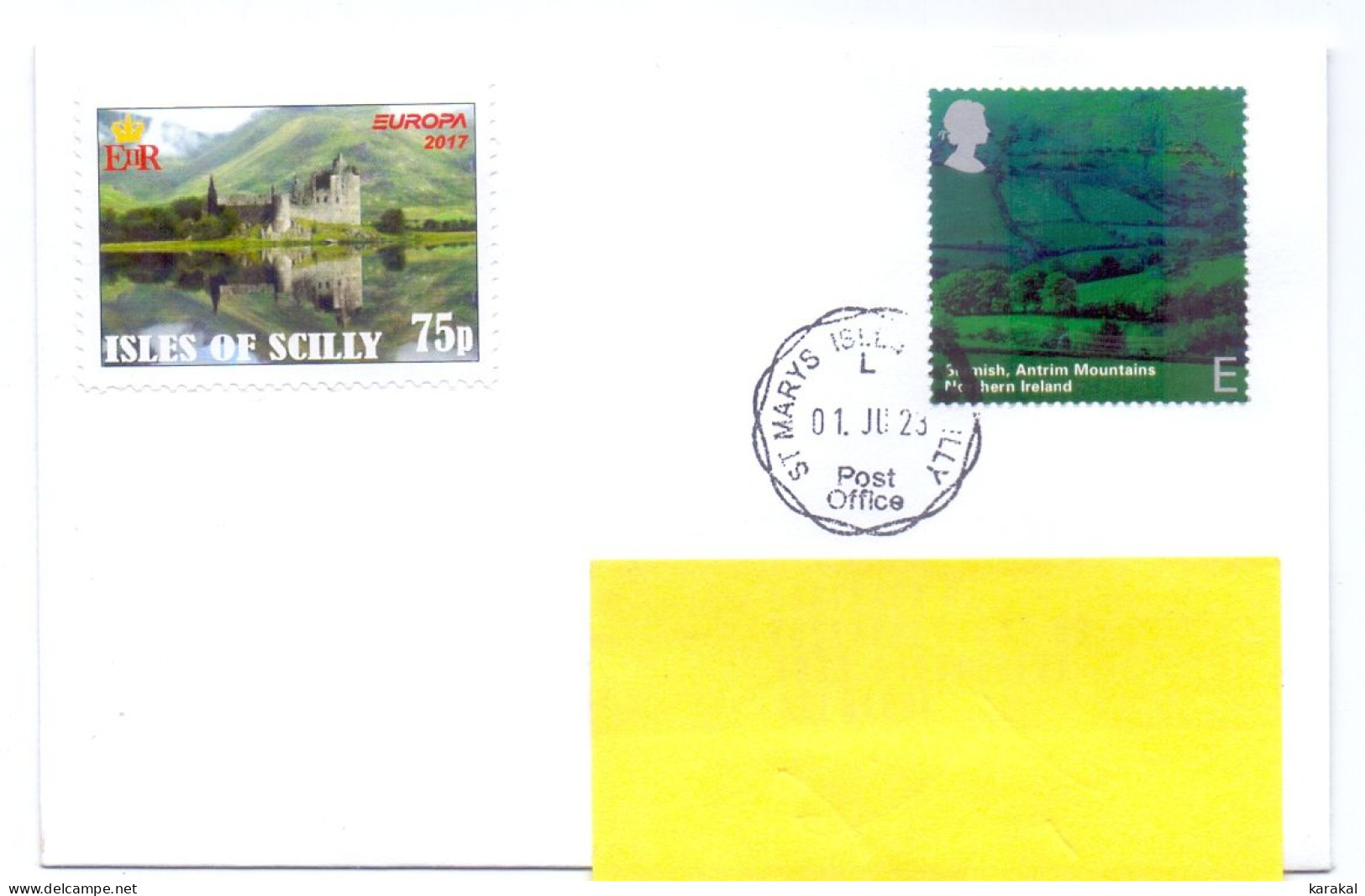 UK Isles Of Scilly îles Sorlingues St Mary's To Belgium Stamp E And Private Stamp 2023 - Non Classés