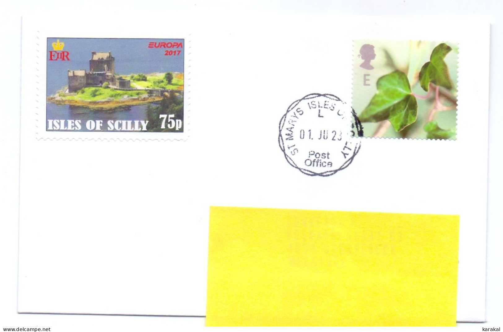 UK Isles Of Scilly îles Sorlingues St Mary's To Belgium Stamp E And Private Stamp 2023 - Non Classificati