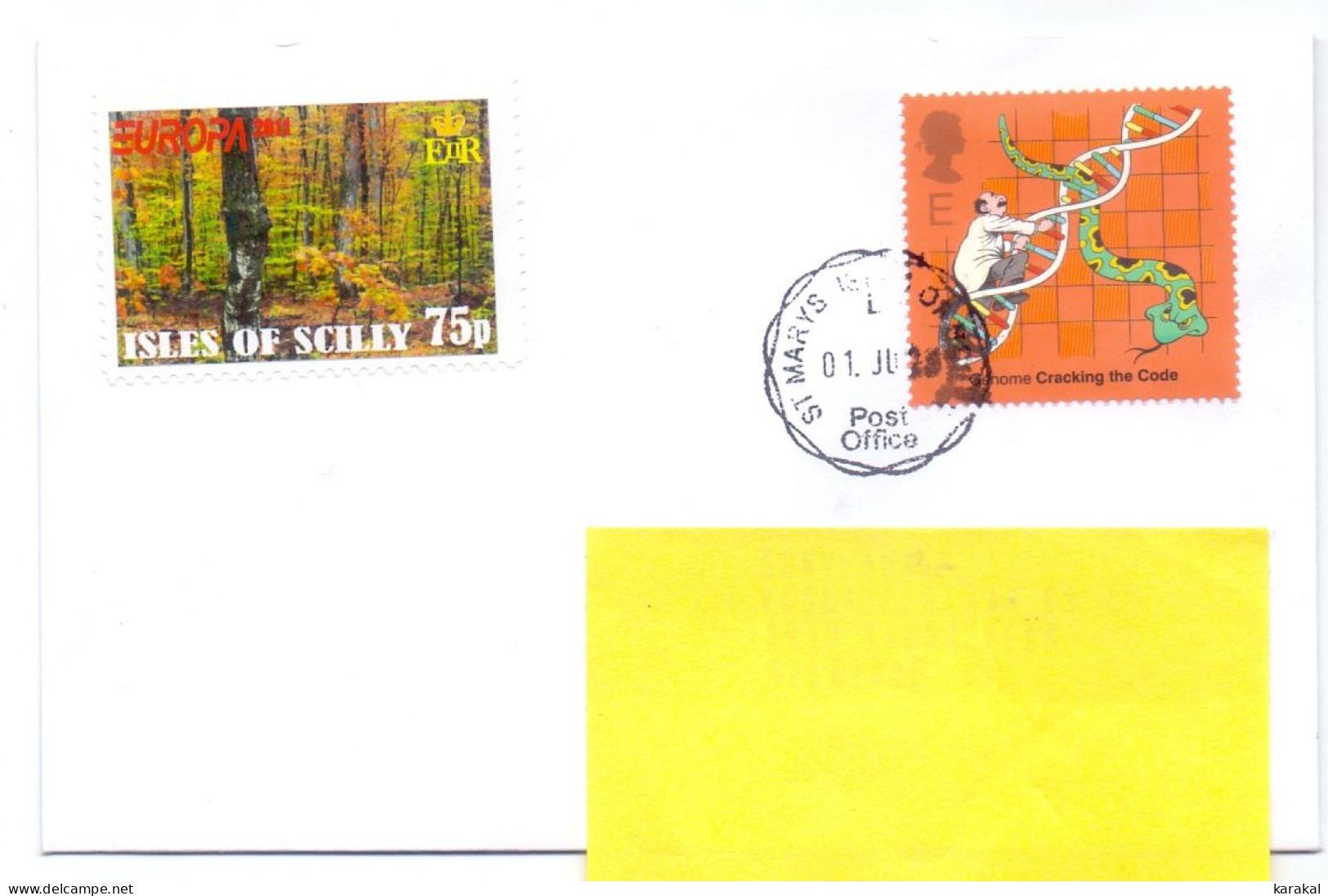 UK Isles Of Scilly îles Sorlingues Serpent Snake St Mary's To Belgium Stamp E And Private Stamp 2023 - Non Classés