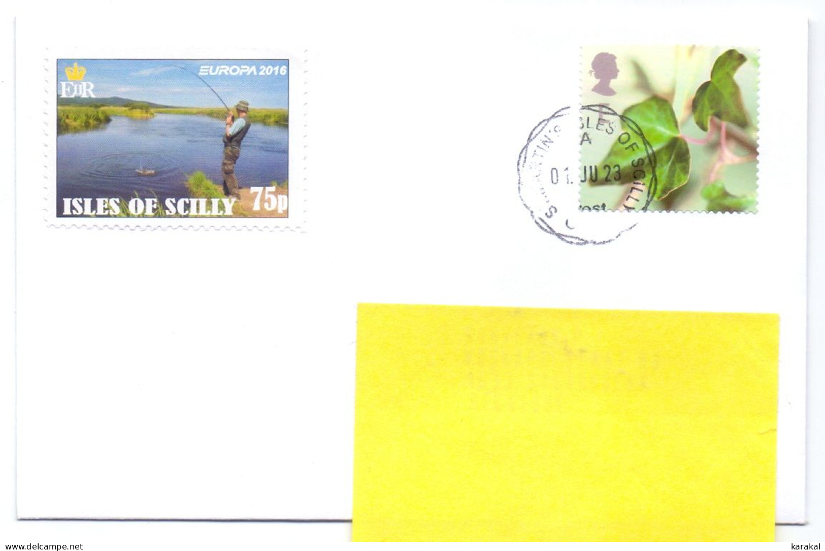 UK Isles Of Scilly îles Sorlingues St Martin's To Belgium Stamp E And Private Stamp 2023 - Non Classés