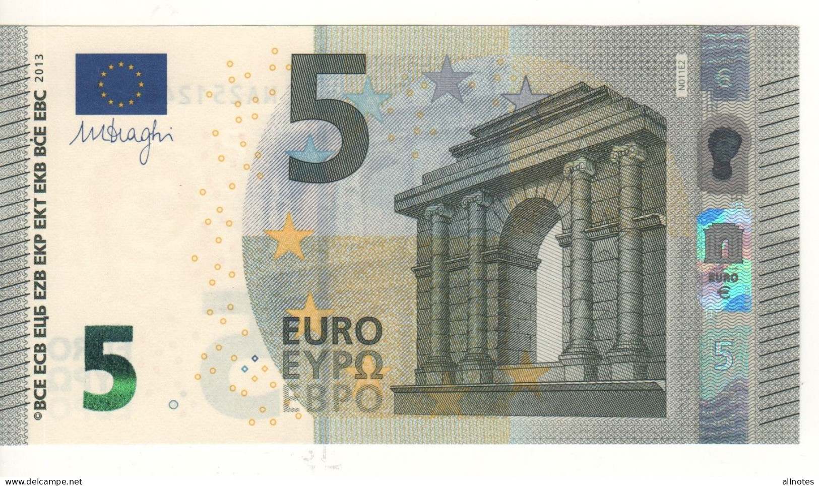 5 EURO  "Austria"    DRAGHI    N 011 E2     NA2512488277  /  FDS - UNC - 5 Euro