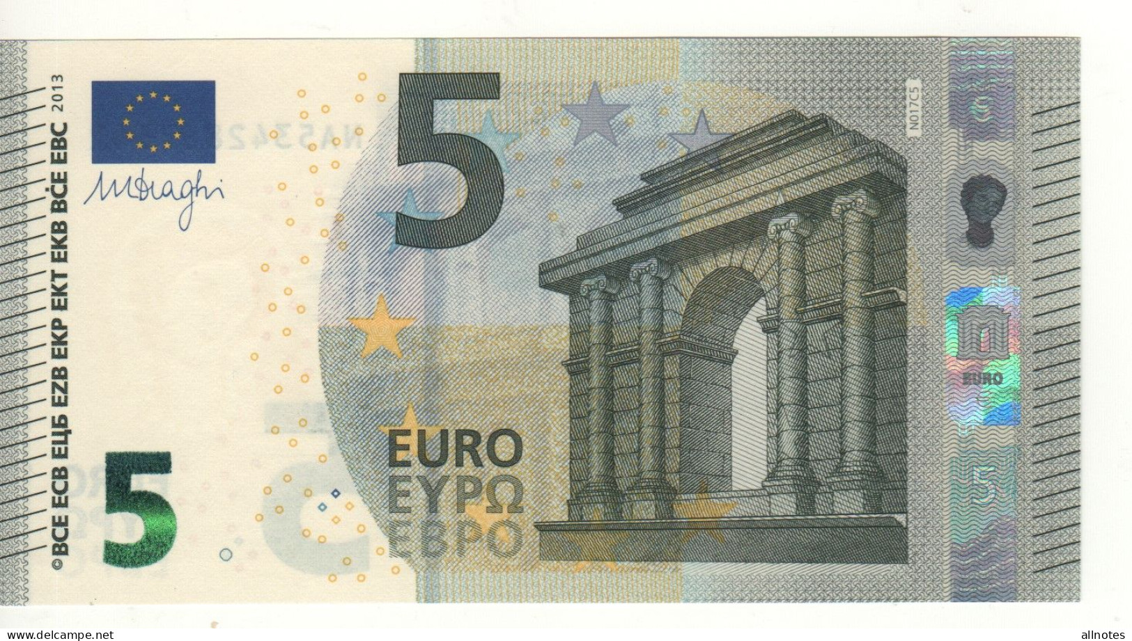 5 EURO  "Austria"    DRAGHI    N 017 C5    NA5342867551  /  FDS - UNC - 5 Euro