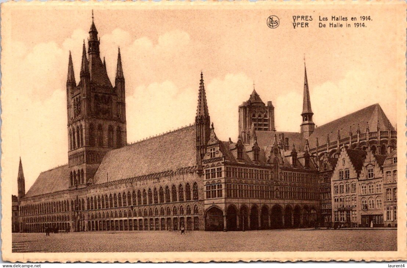 12-10-2023 (4 U 6) Belgium - Sepia - Les Halles De Ypres - Piazze Di Mercato