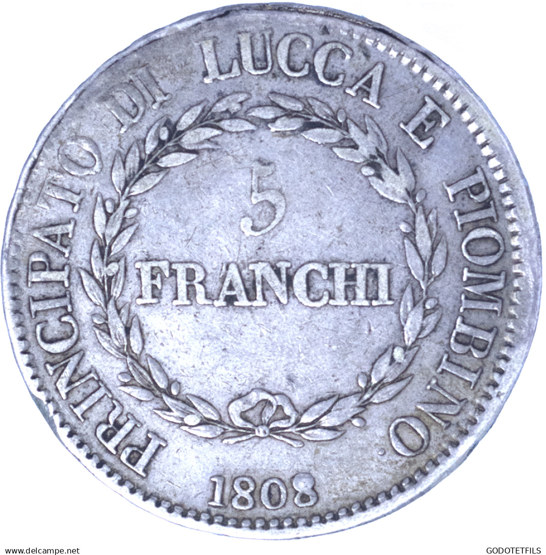 Italie-République De Lucques-5 Franchi 1808 Florence - Andere & Zonder Classificatie