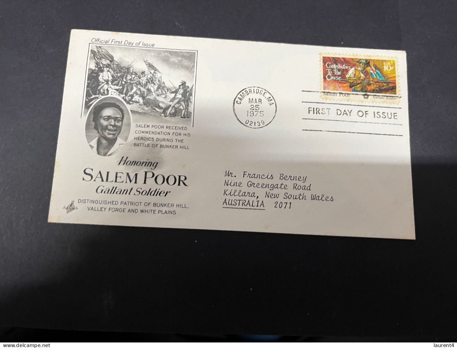 12-10-2023 (4 U 9) USA FDC Cover - Salem Poor - 1971-1980