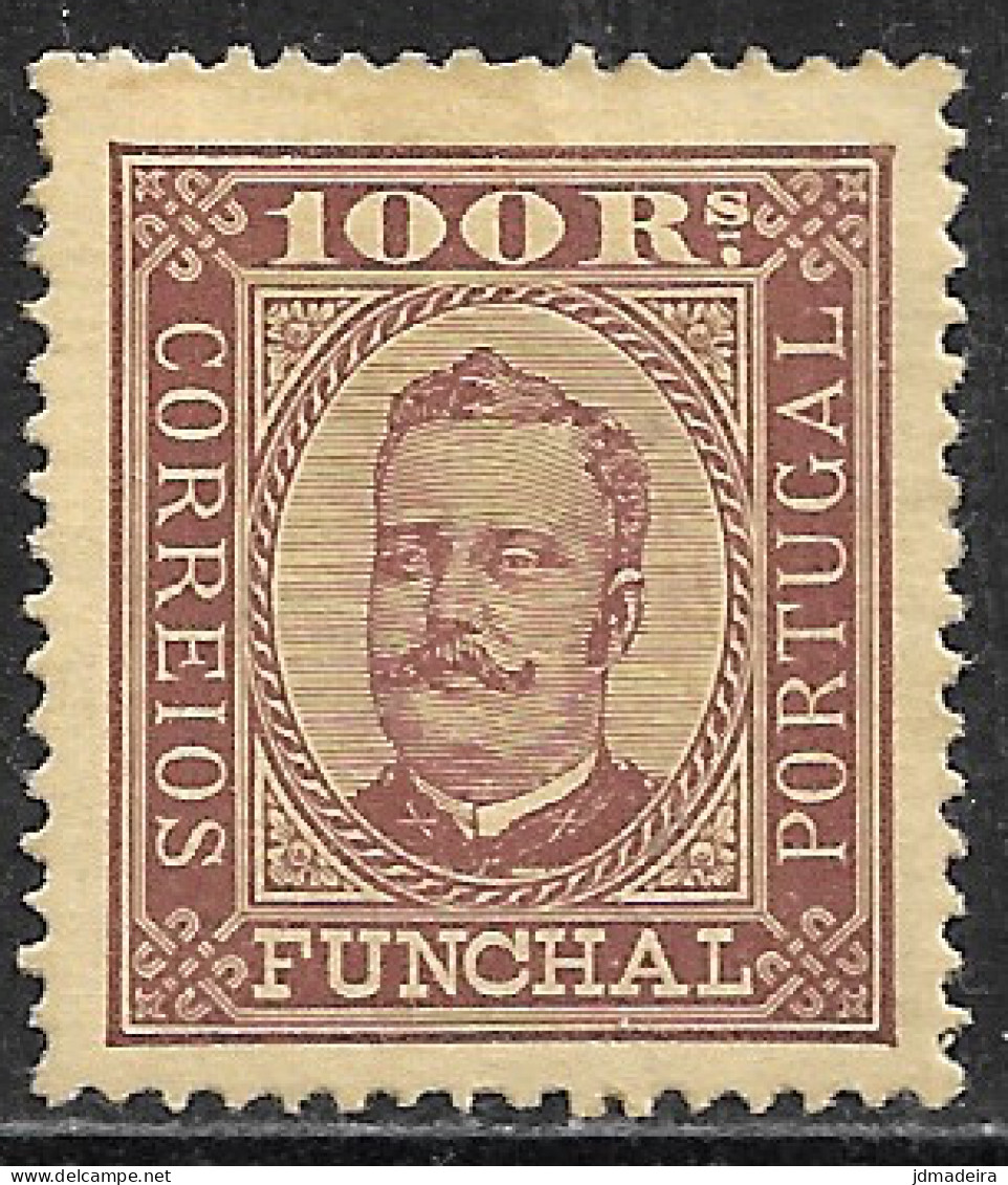 Funchal – 1892 King Carlos 100 Réis Mint Stamp - Funchal