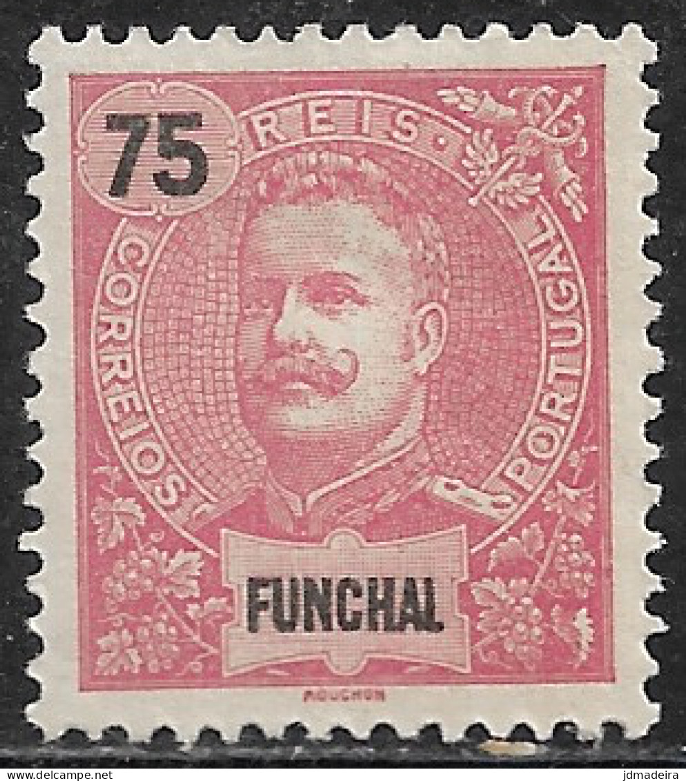 Funchal – 1897 King Carlos 75 Réis Used Stamp - Funchal
